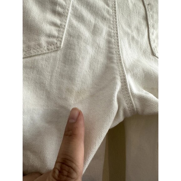 White House Black Market Slim Crop Distressed White Denim Jeans Size 2 minimal - Picture 3 of 16